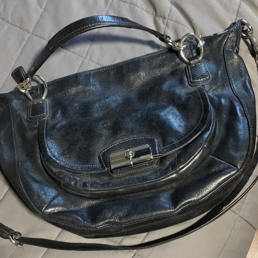 Black Leather Shoulder Bag